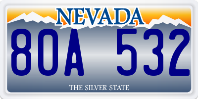 NV license plate 80A532