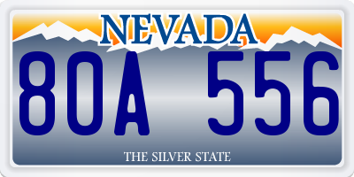NV license plate 80A556