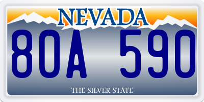 NV license plate 80A590