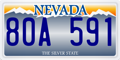 NV license plate 80A591
