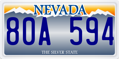 NV license plate 80A594