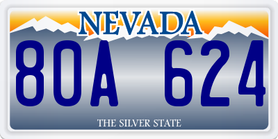 NV license plate 80A624