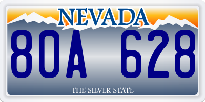 NV license plate 80A628