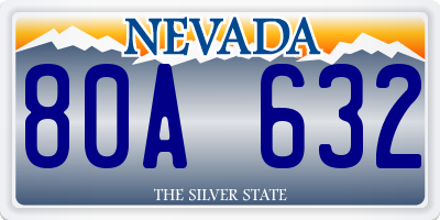 NV license plate 80A632