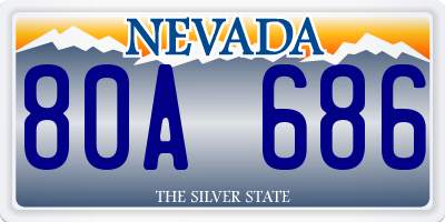 NV license plate 80A686