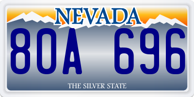 NV license plate 80A696
