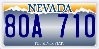 NV license plate 80A710