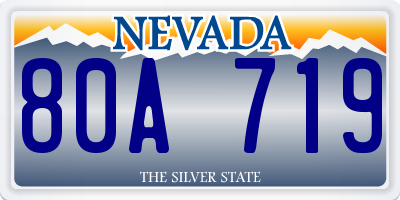 NV license plate 80A719