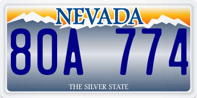 NV license plate 80A774
