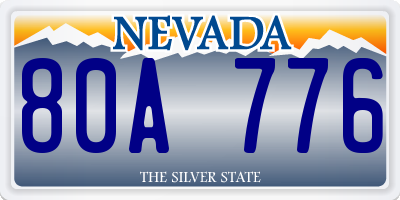 NV license plate 80A776