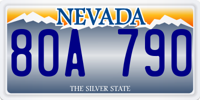 NV license plate 80A790