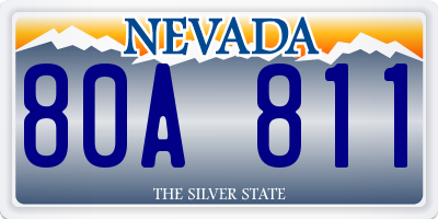 NV license plate 80A811