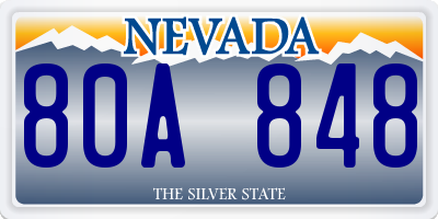 NV license plate 80A848