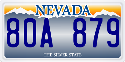 NV license plate 80A879