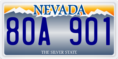 NV license plate 80A901