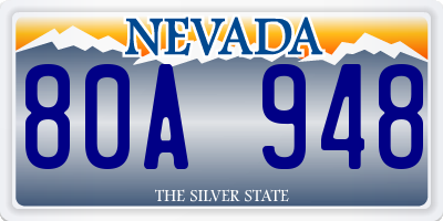 NV license plate 80A948