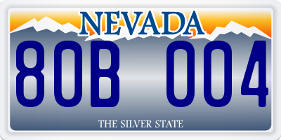 NV license plate 80B004