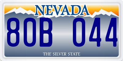 NV license plate 80B044