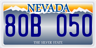 NV license plate 80B050