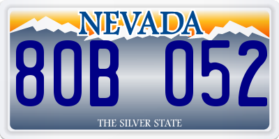 NV license plate 80B052