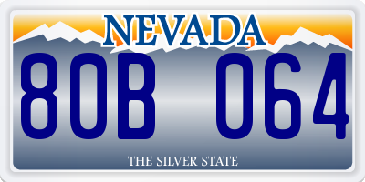 NV license plate 80B064