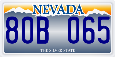 NV license plate 80B065