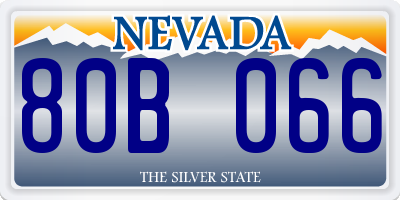 NV license plate 80B066