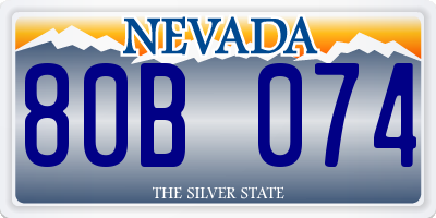 NV license plate 80B074