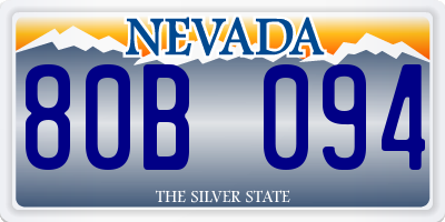 NV license plate 80B094