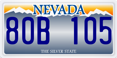 NV license plate 80B105