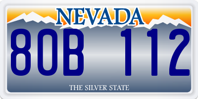 NV license plate 80B112