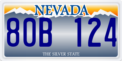 NV license plate 80B124