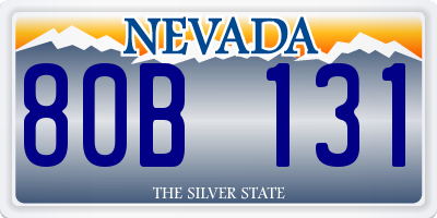 NV license plate 80B131