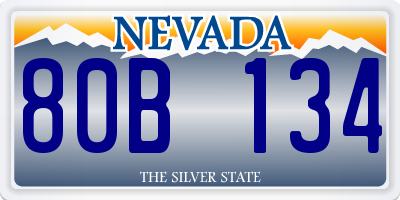 NV license plate 80B134