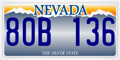 NV license plate 80B136