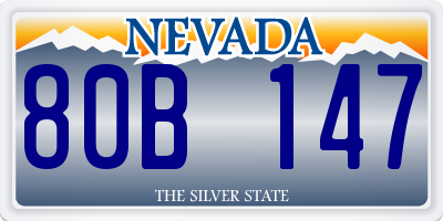 NV license plate 80B147