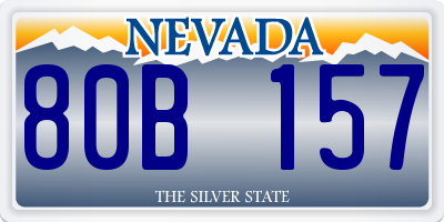 NV license plate 80B157