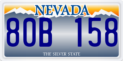 NV license plate 80B158