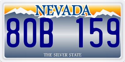 NV license plate 80B159