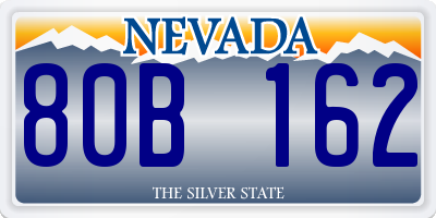 NV license plate 80B162