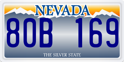 NV license plate 80B169