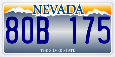 NV license plate 80B175