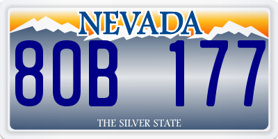 NV license plate 80B177