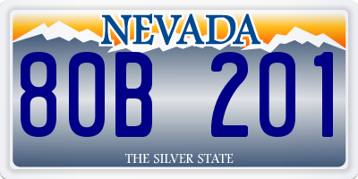 NV license plate 80B201