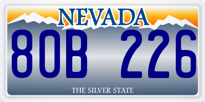 NV license plate 80B226