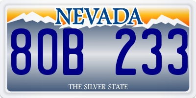 NV license plate 80B233