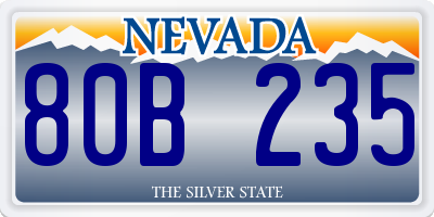 NV license plate 80B235
