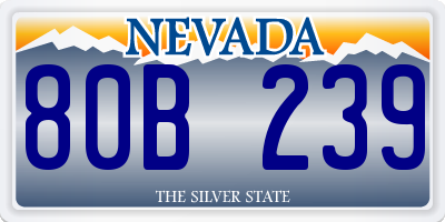 NV license plate 80B239
