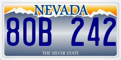 NV license plate 80B242