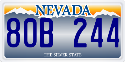 NV license plate 80B244